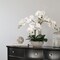 8-Pack White Phalaenopsis Orchids | 20" Faux Floral Arrangements in Grey Pots – Bulk Decor for Homes, Events & Interiors